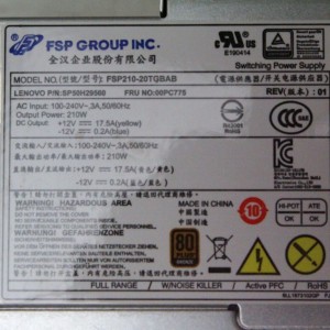 Fuente  Lenovo ThinkCentre 210w 00PC775  Retirado de equipo en uso Garantia 12 Meses