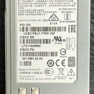 Fuente de Poder Cisco 341-0591-02 770W para Cisco UCS C220 M4 Server UCSC-PSU1-770W