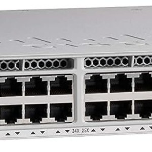 Switch  CISCO Catalyst C9200L-48P-4G-E PoE+  48 Puertos 10/100/100 9200L-48P-4G-E Catalyst 9200L de  48 puertos Full POE+ 4x1G 4x 1G uplinks fijos 1 Fuente de poder compatible - Modular - 4 R