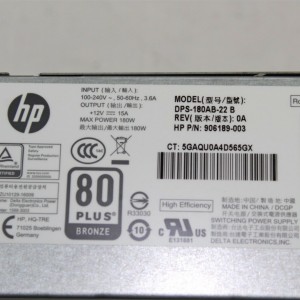 Fuente HP ProDesk 400 G4 SFF 180  80 PLUS BRONZE 906189-001 906189-003 906189-004 - Retirado de Equipo en Uso excelente estado Garantia 12 Meses